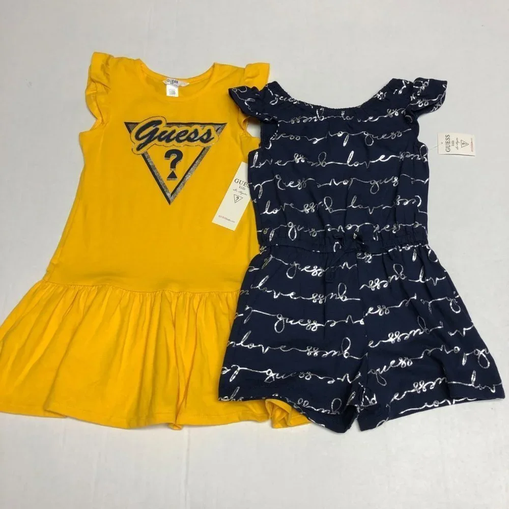 GUESS GIRLS SET‎ OF 2, DRESS & ROMPER SZ 5 NEW WITH TAG